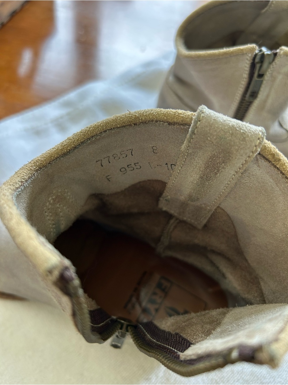Frye distressed gray Suede Ankle Booties size 8 - Picture 12 of 15